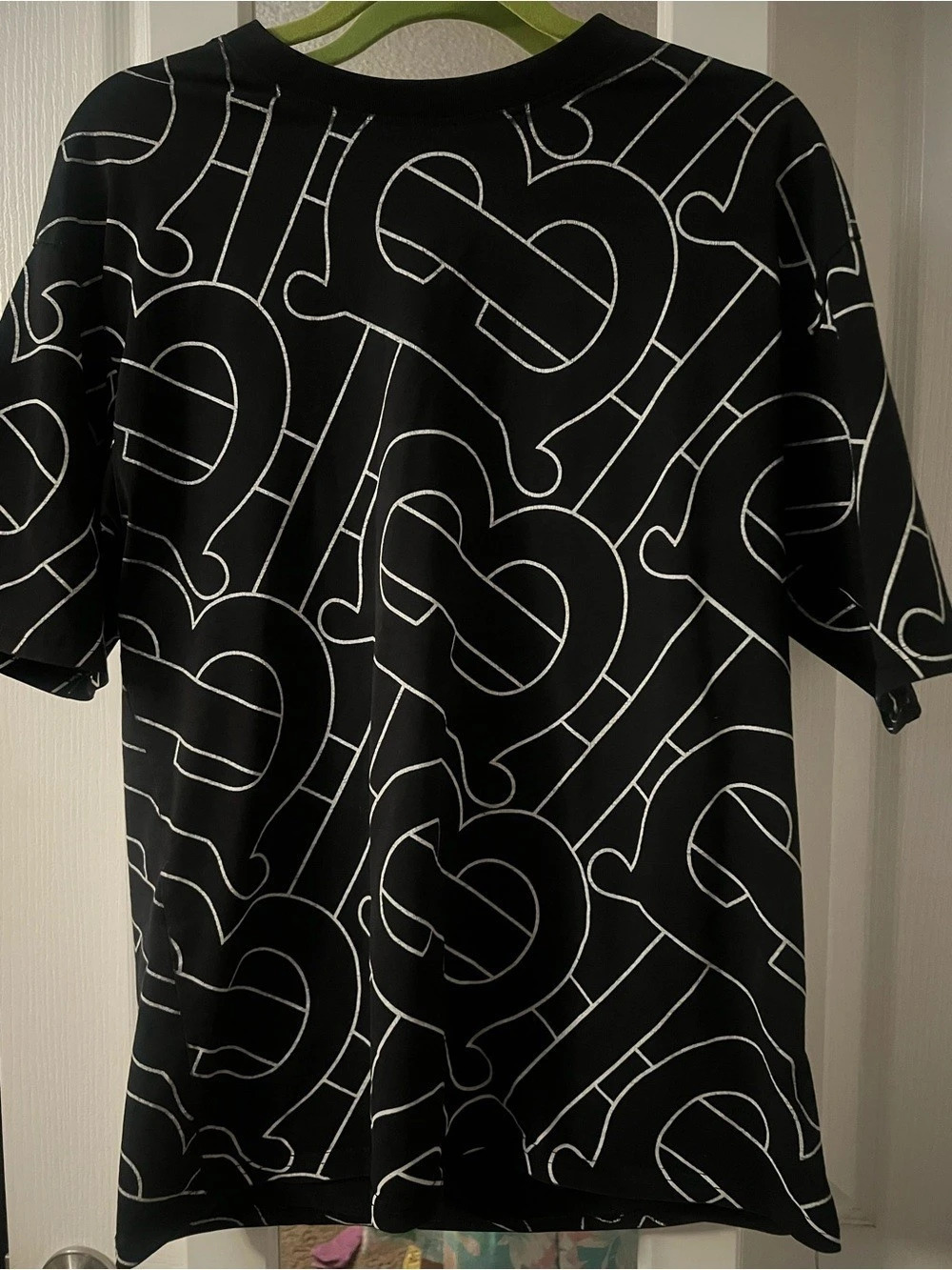 Burberry Geometric Short Sleeve Tee in Black & White Like New